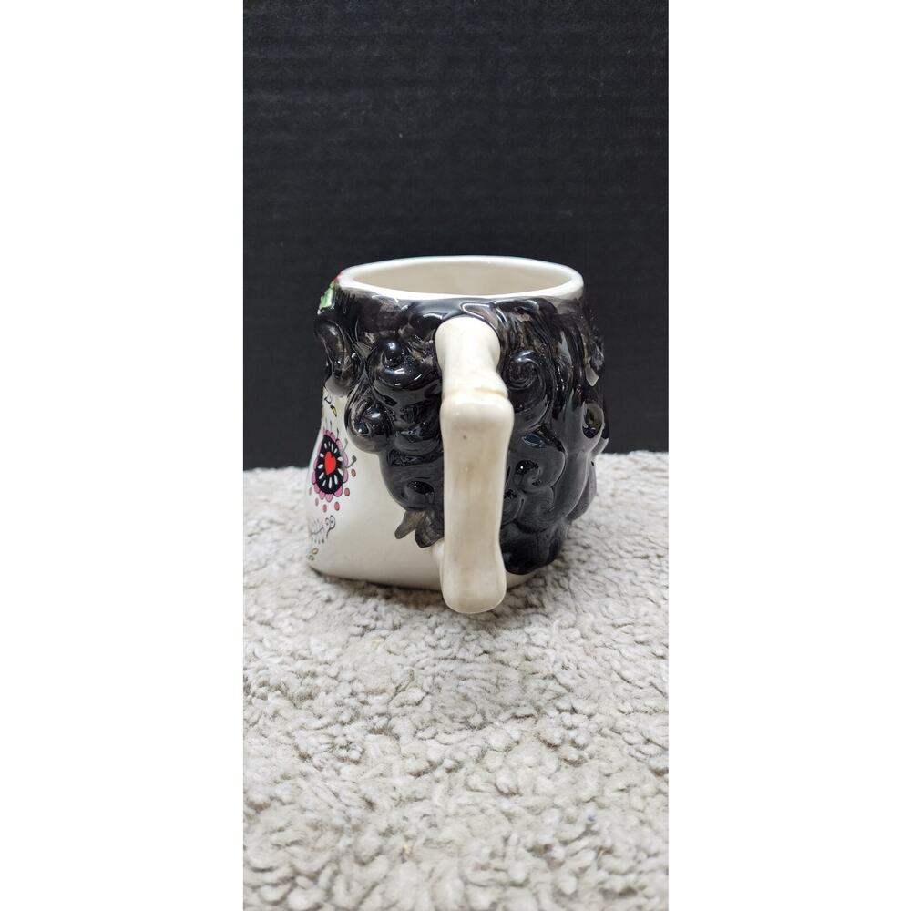 Cracker Barrel Skull Mug Stoneware Day Of The Dead Dia De Los Muertos Mug Cup KK - Picture 2 of 8
